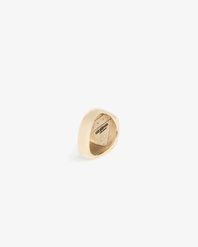 Bague chevalière en or 14 carats sertie de diamants