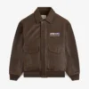 Blouson aviateur en cuir « World's Borough »