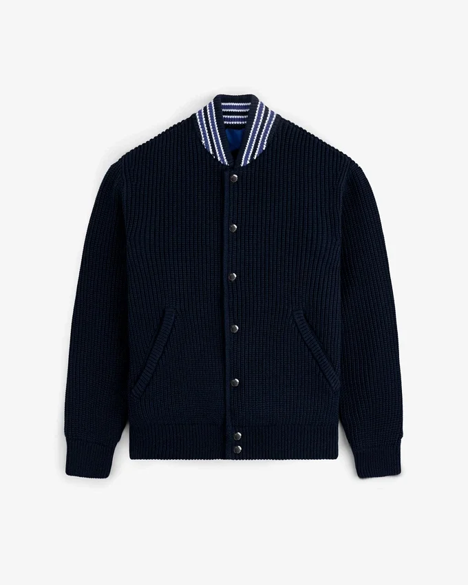 Blouson aviateur réversible en maille