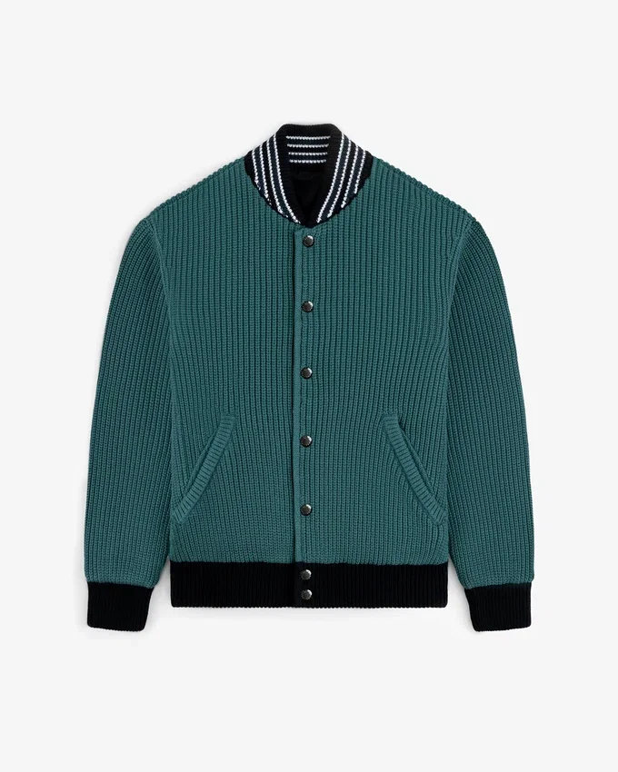 Blouson aviateur réversible en maille
