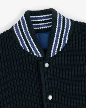 Blouson aviateur réversible en maille