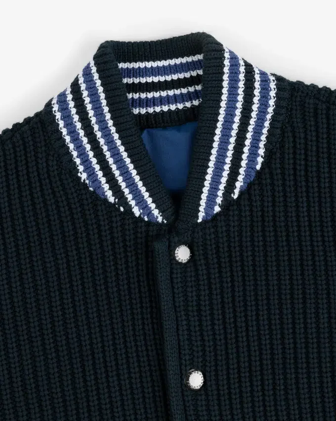 Blouson aviateur réversible en maille