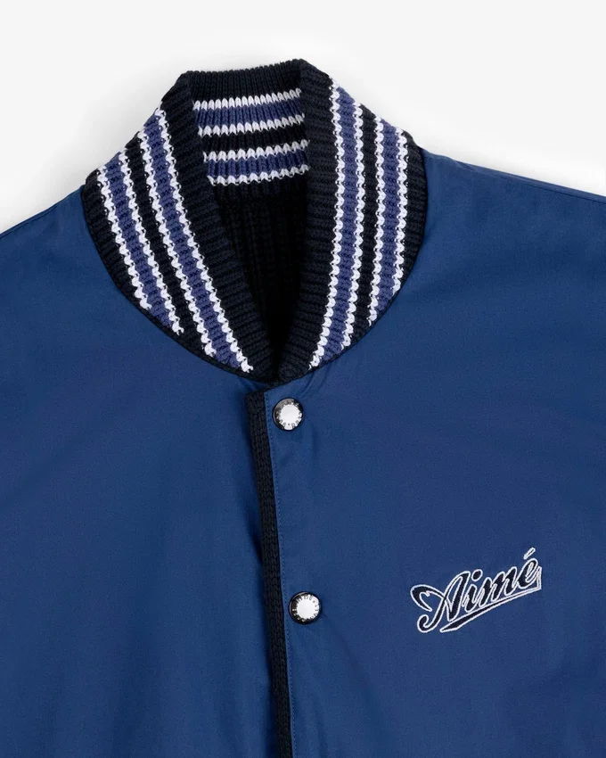 Blouson aviateur réversible en maille