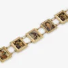 Bracelet à maillons avec portraits en or 14 carats