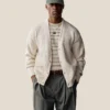 Cardigan en coton flammé