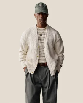 Cardigan en coton flammé