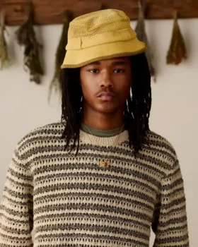 Chapeau bob en daim perforé