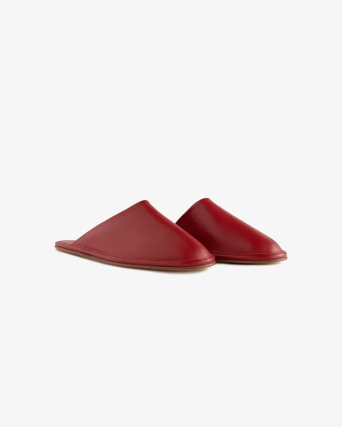 Chaussons de voyage en cuir