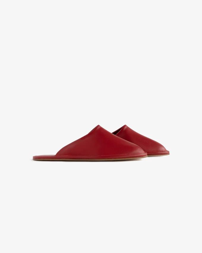 Chaussons de voyage en cuir
