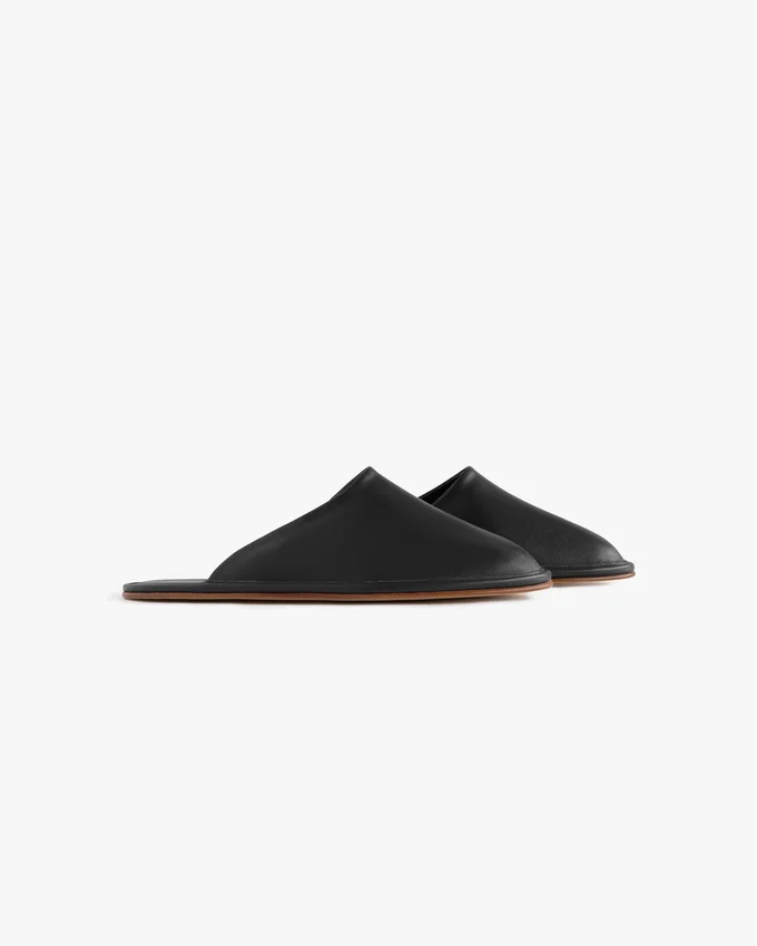 Chaussons de voyage en cuir