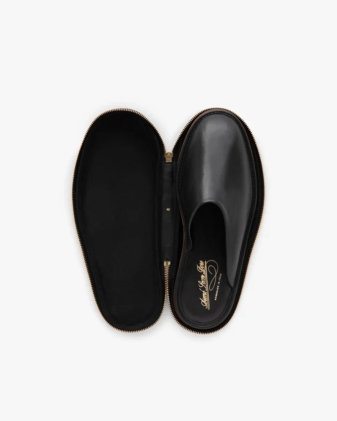 Chaussons de voyage en cuir