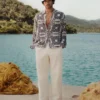 Chemise boutonnée à motif mosaïque