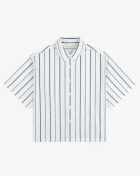 Chemise décontractée courte en popeline