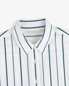 Chemise décontractée courte en popeline