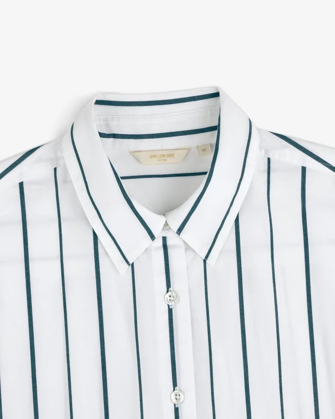 Chemise décontractée courte en popeline