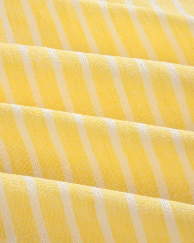 Chemise décontractée en lin rayé
