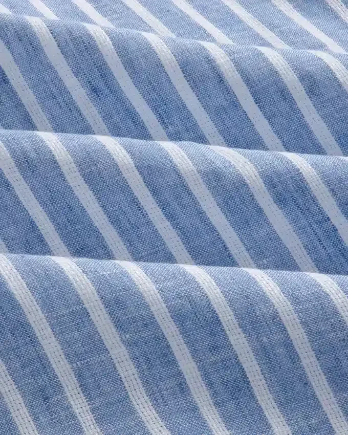 Chemise décontractée en lin rayé