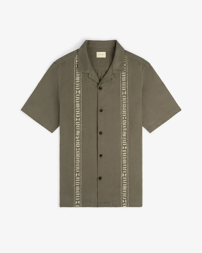 Chemise décontractée en mélange de lin