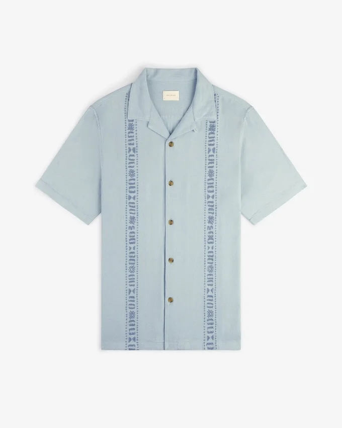 Chemise décontractée en mélange de lin