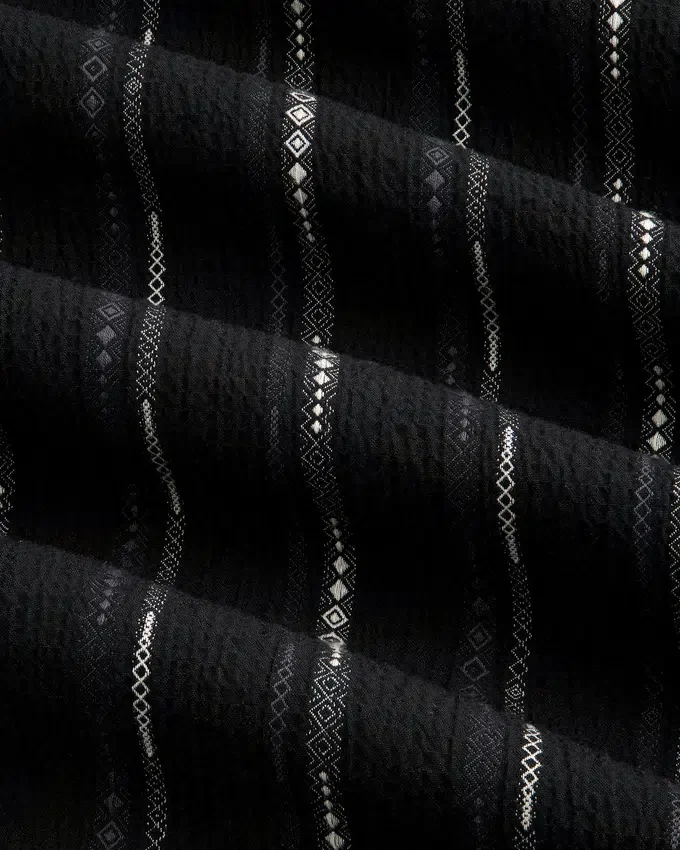 Chemise de camp courte en jacquard