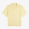 Chemise de camping rayée en mélange de lin