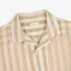 Chemise de camping rayée en mélange de lin