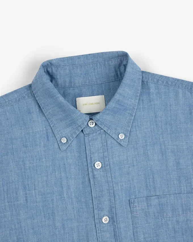 Chemise en chambray avec écusson