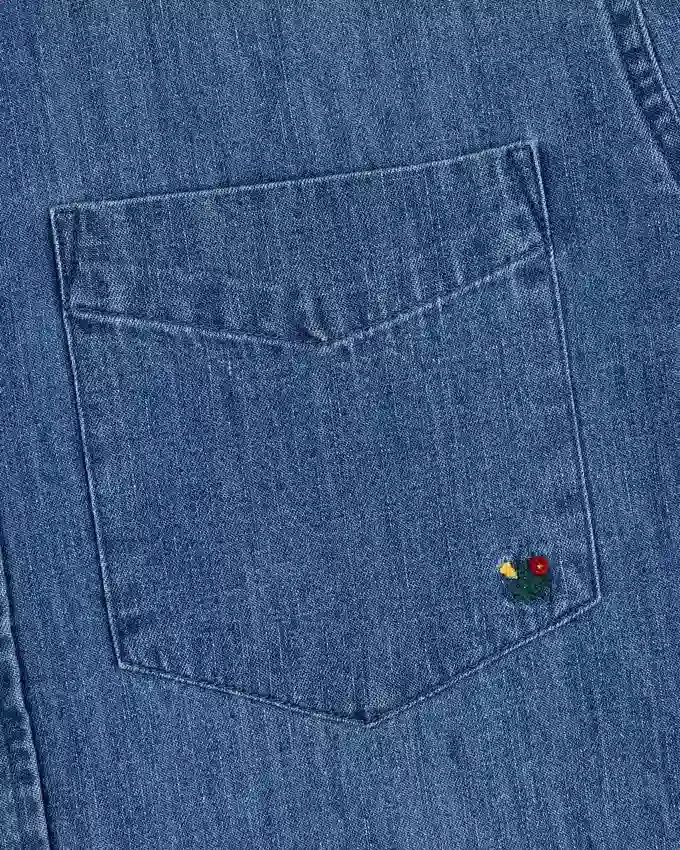 Chemise en chambray avec écusson