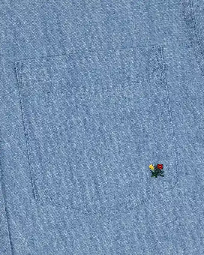 Chemise en chambray avec écusson