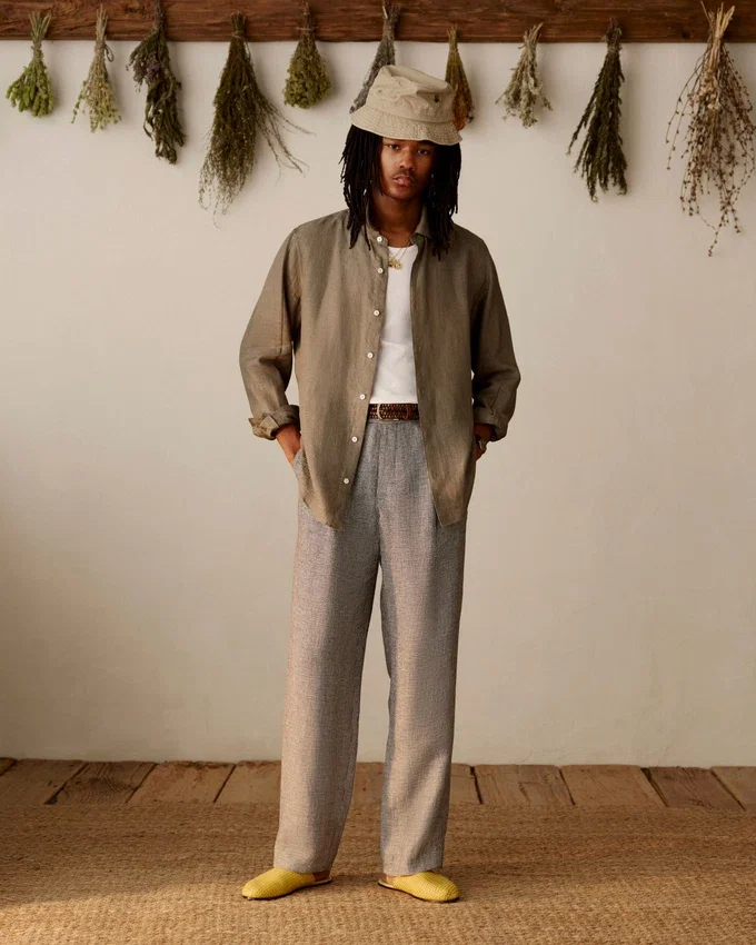 Mules en cuir et raphia