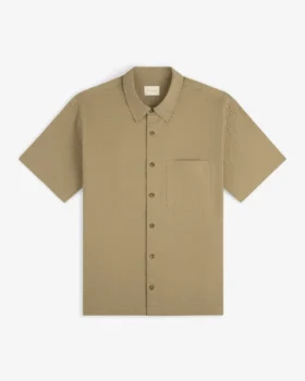 Chemise à manches courtes en seersucker