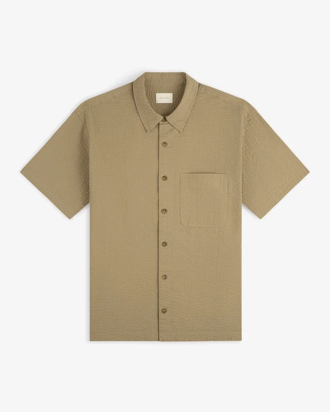 Chemise à manches courtes en seersucker