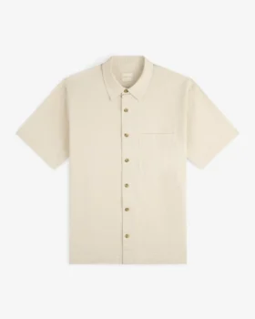 Chemise à manches courtes en seersucker
