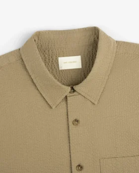 Chemise à manches courtes en seersucker