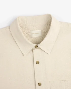 Chemise à manches courtes en seersucker