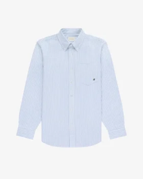 Chemise Oxford à rayures et blason