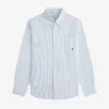 Chemise à rayures teinte dans la masse avec écusson