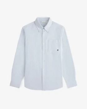 Chemise à rayures teinte dans la masse avec écusson