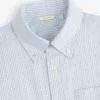 Chemise à rayures teinte dans la masse avec écusson