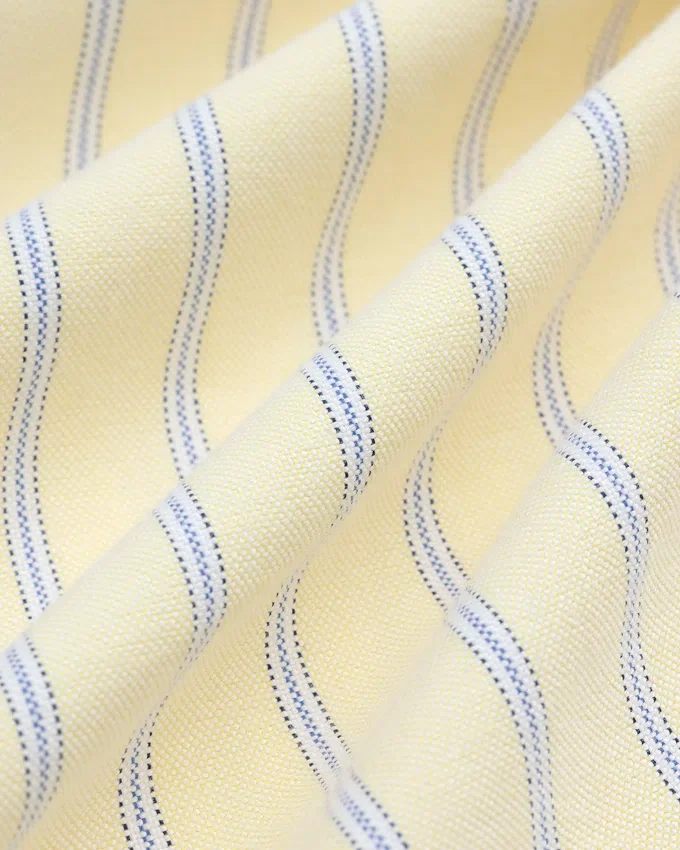 Chemise à rayures teinte dans la masse avec écusson
