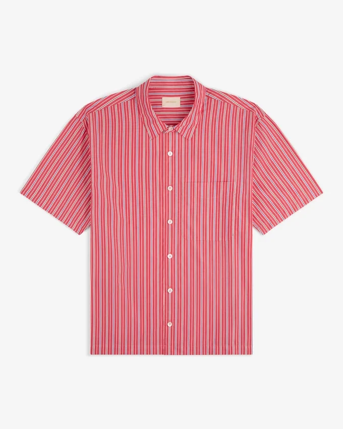 Chemise à rayures teintes dans la masse