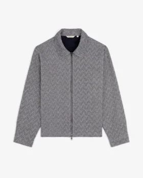 Chemise texturée à fermeture éclair
