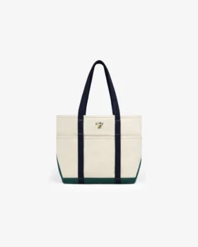Grand sac fourre-tout à contraste avec blason
