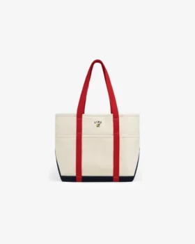 Grand sac fourre-tout à contraste avec blason