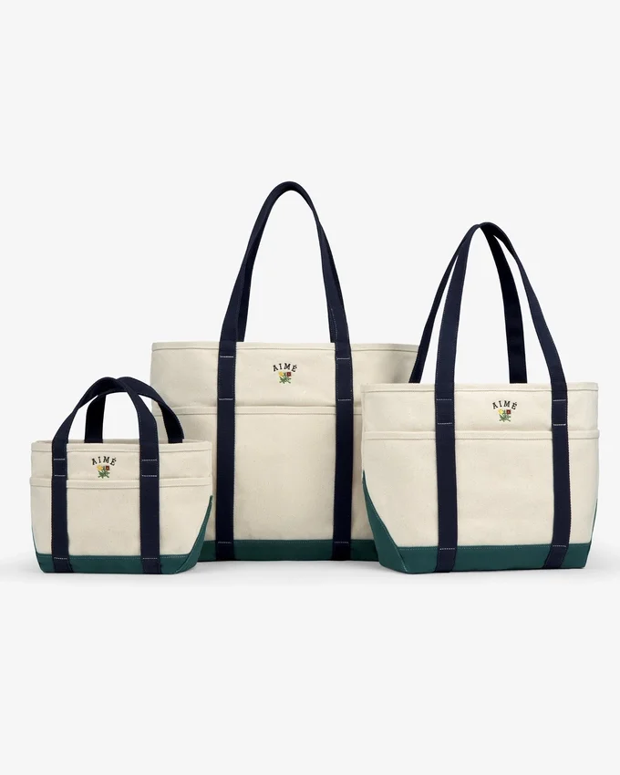 Grand sac fourre-tout à contraste avec blason