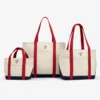 Grand sac fourre-tout à contraste avec blason