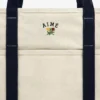 Grand sac fourre-tout à contraste avec blason