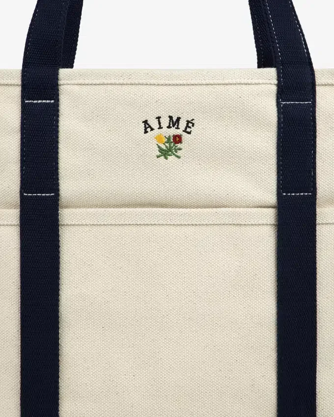 Grand sac fourre-tout à contraste avec blason