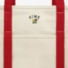 Grand sac fourre-tout à contraste avec blason