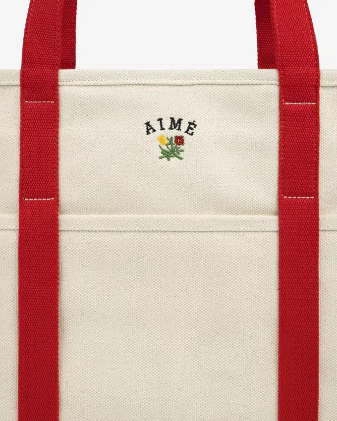 Grand sac fourre-tout à contraste avec blason